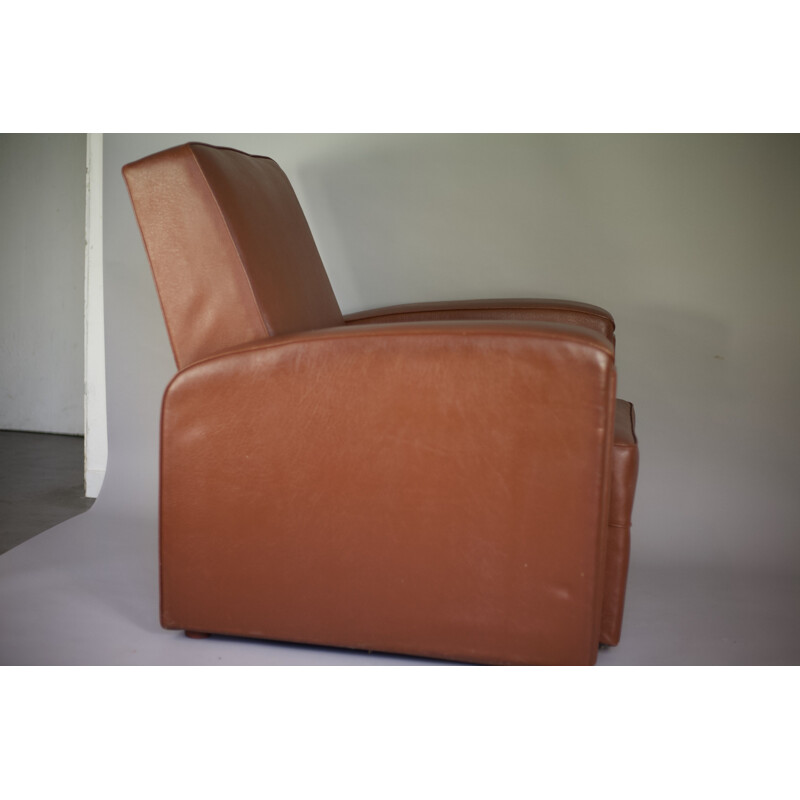 Vintage armchair by Airborne in faux leather