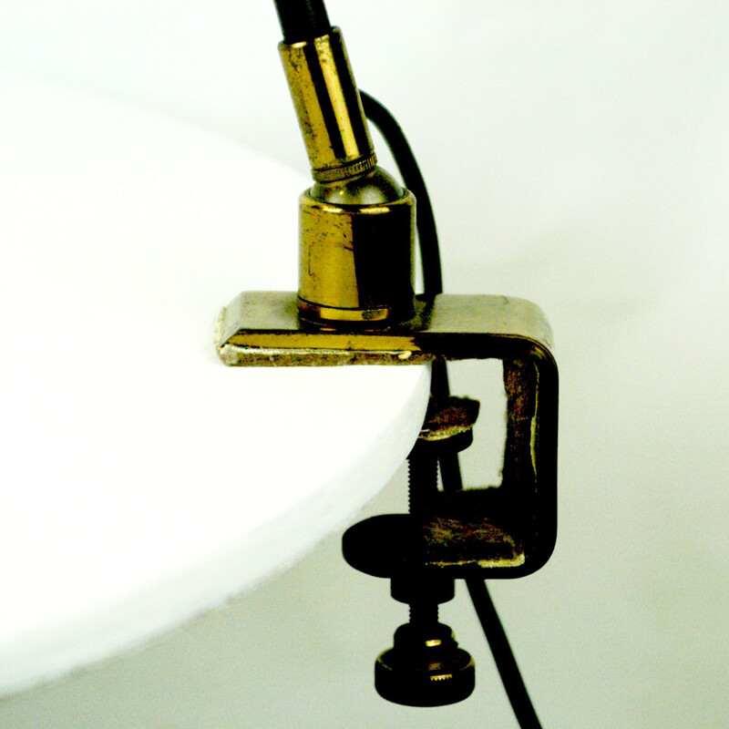 Vintage black Italian brass desk lamp by Stilnovo, 1950