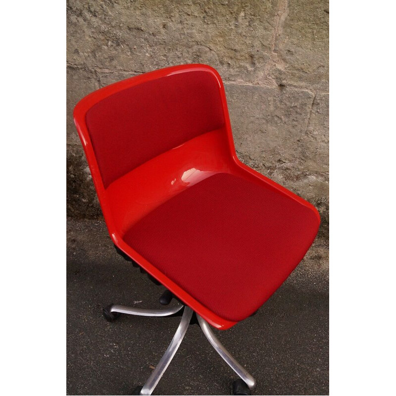 Vintage red plastic chair