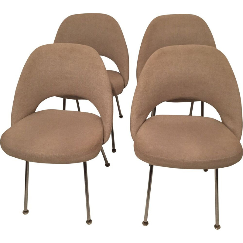 Set of 4 beige Conference chairs, Eero SAARINEN - 1960s