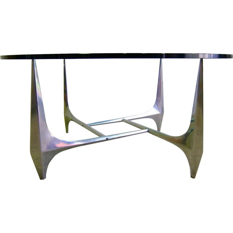 Vintage sculptural coffee table by Ronald Schmitt for Knut Hesterberg