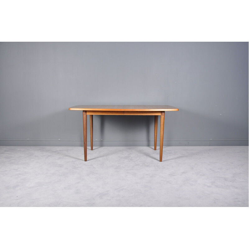 Vintage Danish dining table in teak by Alf Aarseth for Gustav Bahus