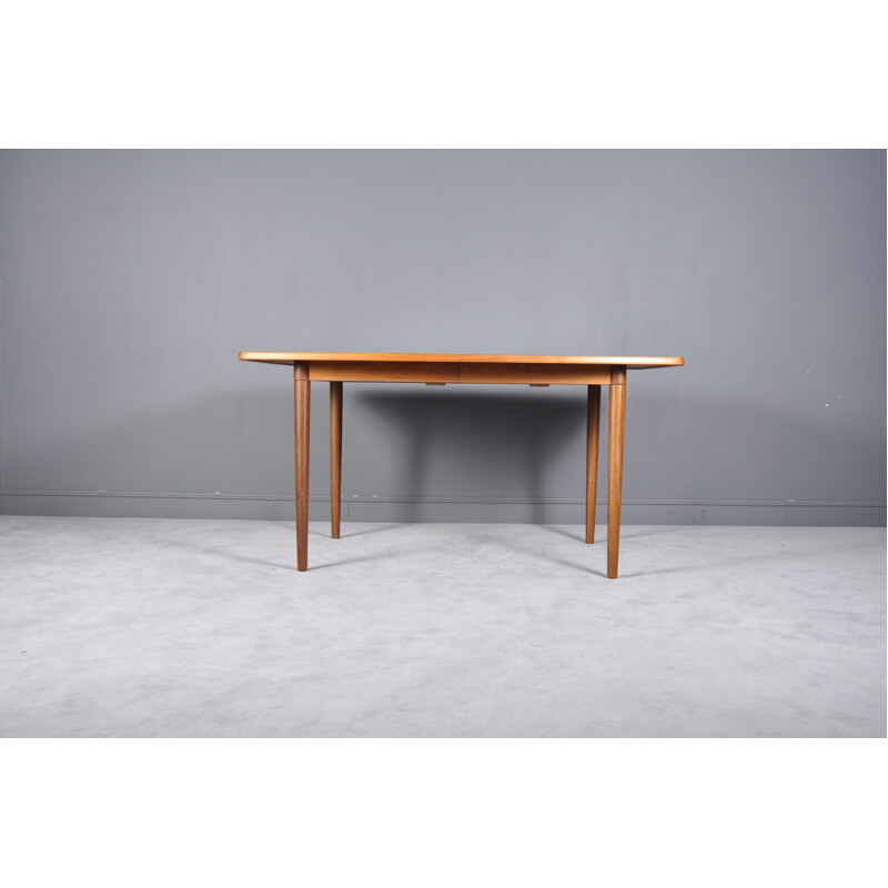 Vintage Danish dining table in teak by Alf Aarseth for Gustav Bahus