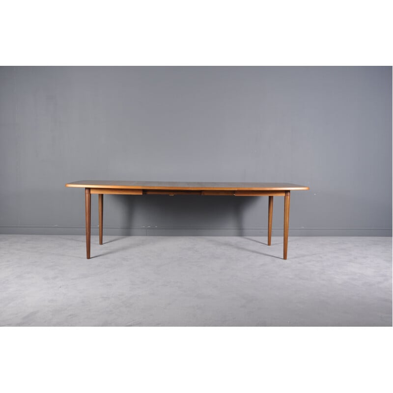 Vintage Danish dining table in teak by Alf Aarseth for Gustav Bahus