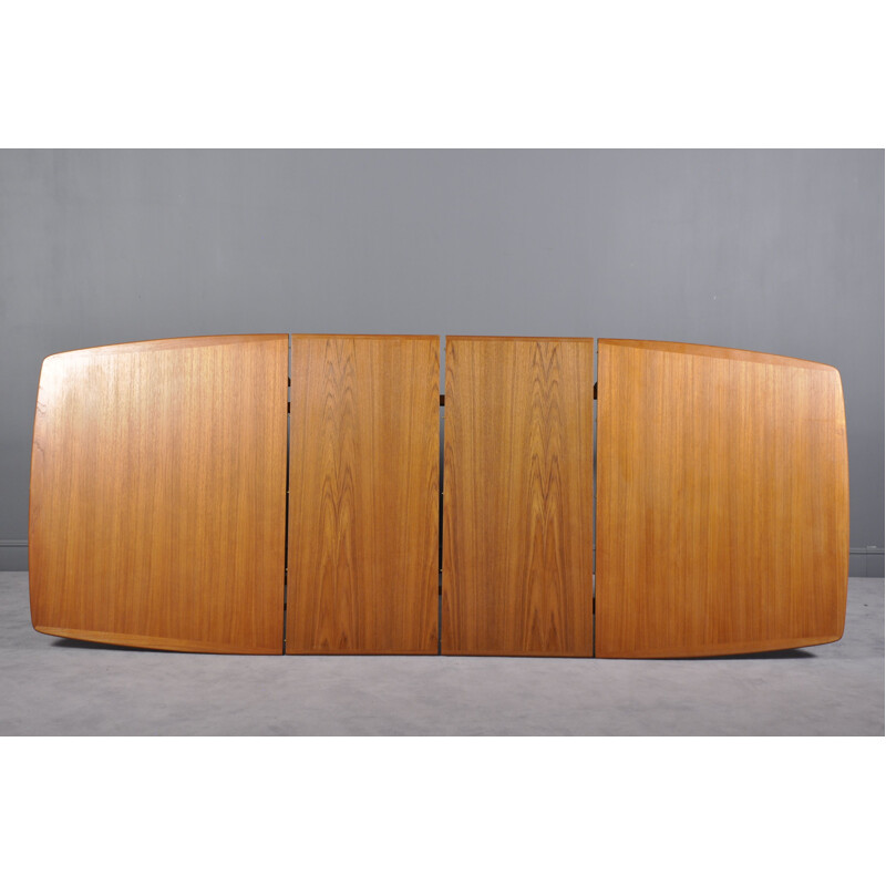 Vintage Danish dining table in teak by Alf Aarseth for Gustav Bahus