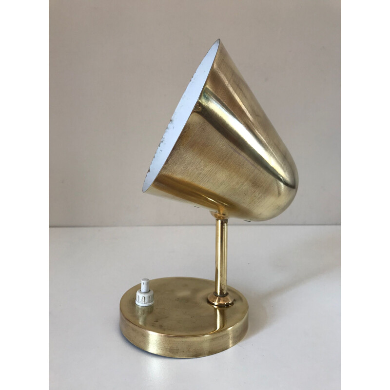 Vintage wall lamp in gilded brass