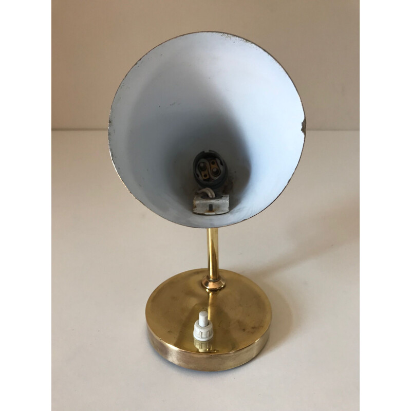 Vintage wall lamp in gilded brass