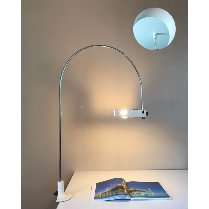 Lampe de table "agrafe" en aluminium par Joe Colombo
