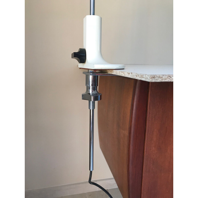 Lampe de table "agrafe" en aluminium par Joe Colombo