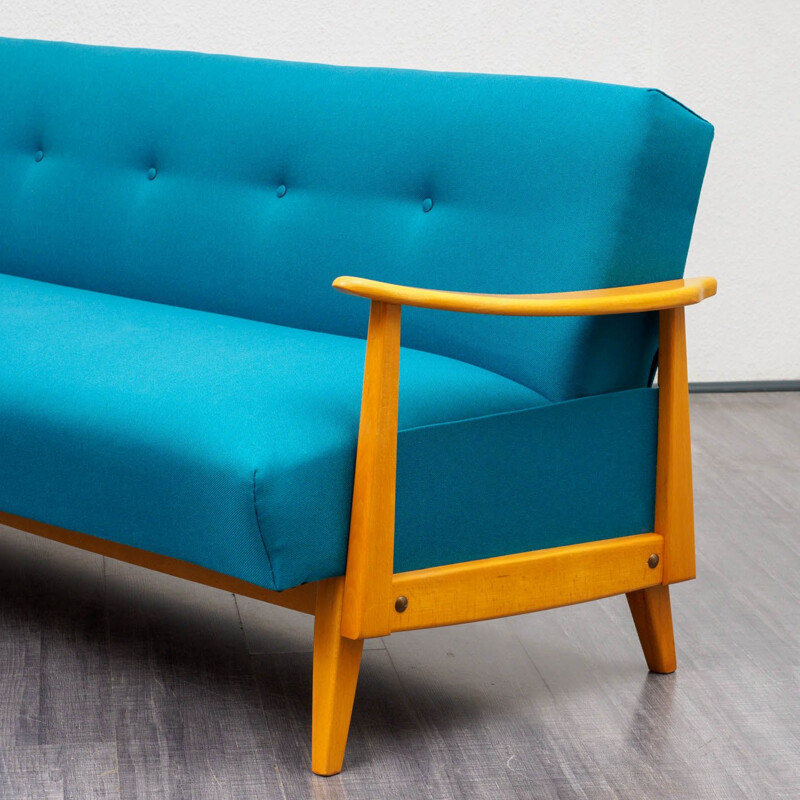 Vintage blue 3-seater sofa