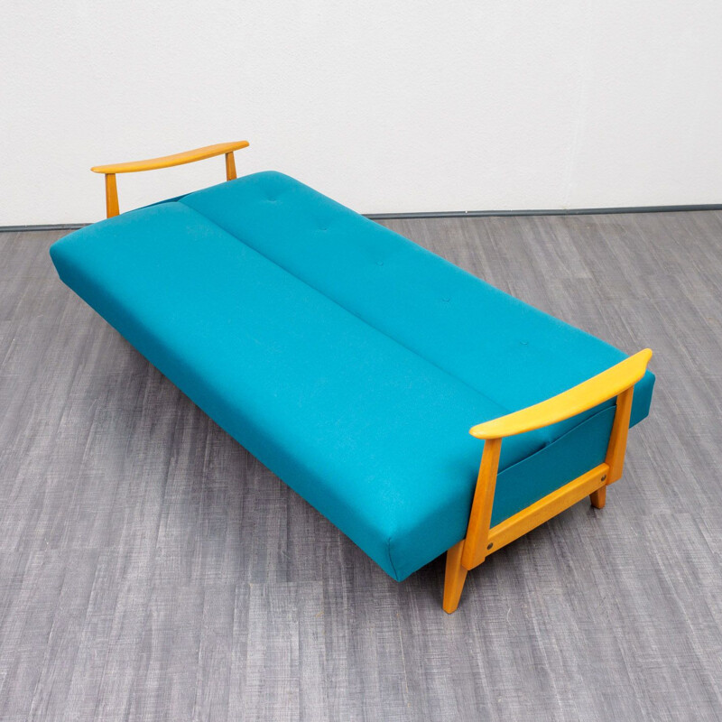 Vintage blue 3-seater sofa