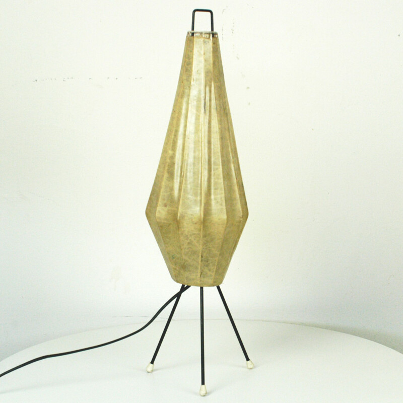 Vintage tripod table lamp in metal by Artimeta