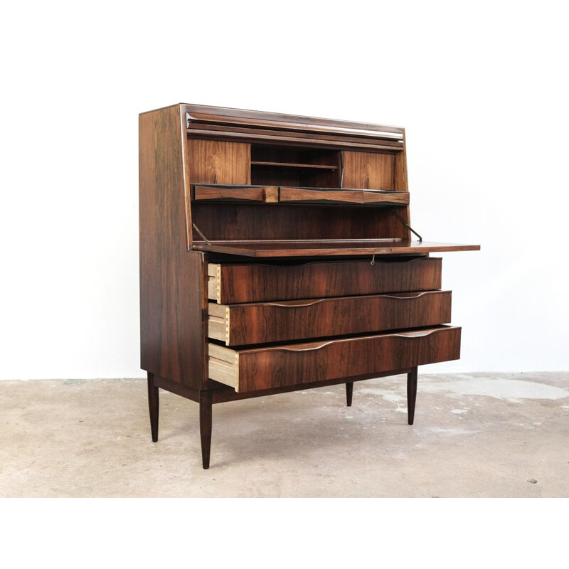Vintage secretary desk in rosewood by Erling Torvits for Klim Møbelfabrik