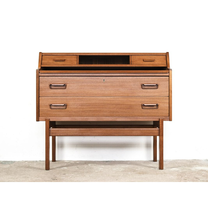 Vintage secretary in teak by Arne Wahl Iversen for Vinde Møbelfabrik