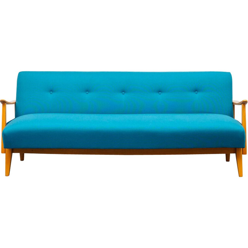 Vintage blue 3-seater sofa