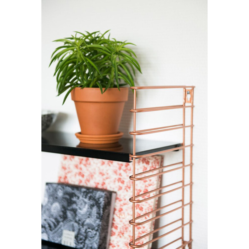 Shelf black "Tomado" in copper by Adrian Dekker