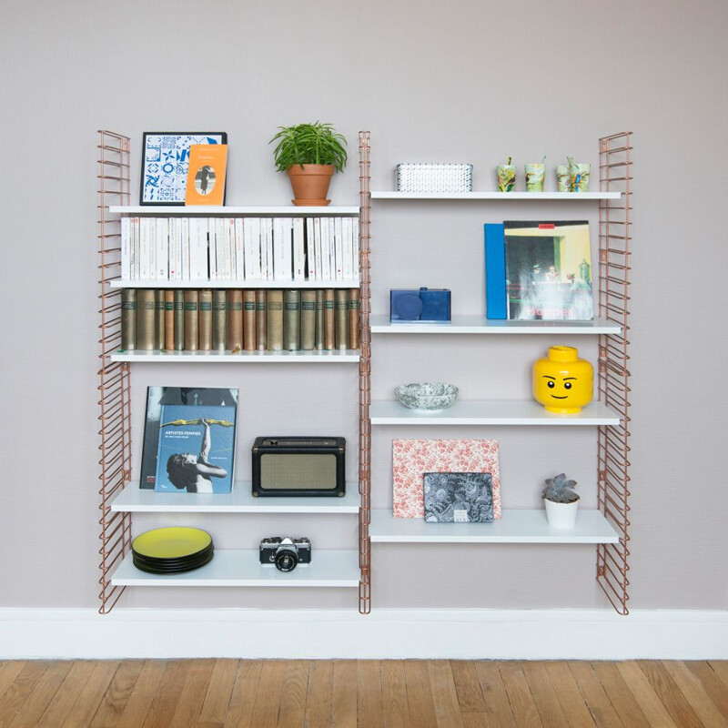 White copper bookcase "Tomado" by Adrian Dekker