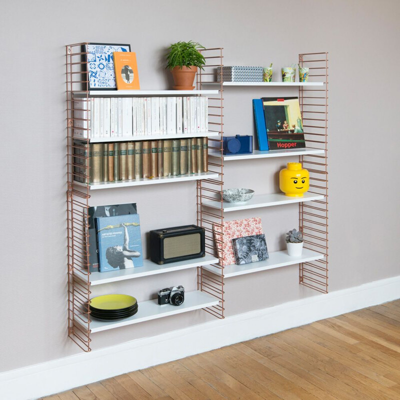 White copper bookcase "Tomado" by Adrian Dekker