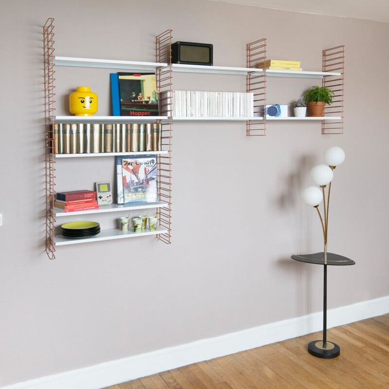 White copper bookcase "Tomado" by Adrian Dekker