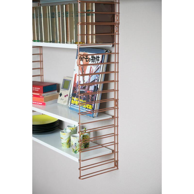 White copper bookcase "Tomado" by Adrian Dekker