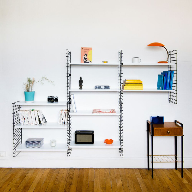 Black and white bookcase by Adrian Dekker for Tomado