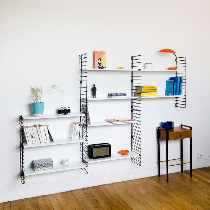 Black and white bookcase by Adrian Dekker for Tomado