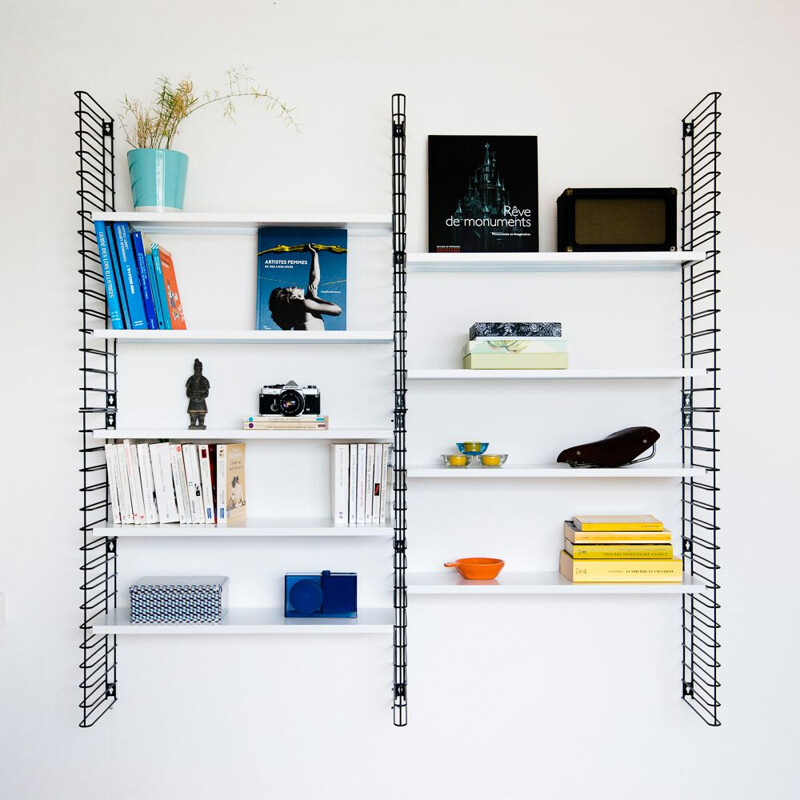 Black and white bookcase by Adrian Dekker for Tomado