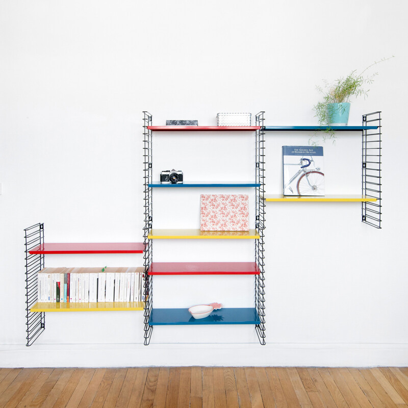 Multicolored bookcase by Adrian Dekker for Tomado