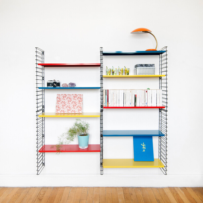 Multicolored bookcase by Adrian Dekker for Tomado