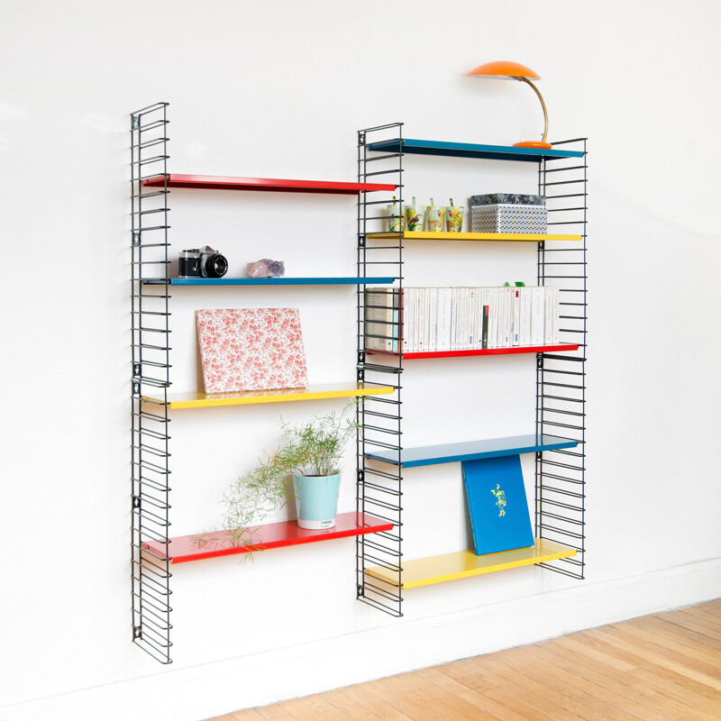 Multicolored bookcase by Adrian Dekker for Tomado