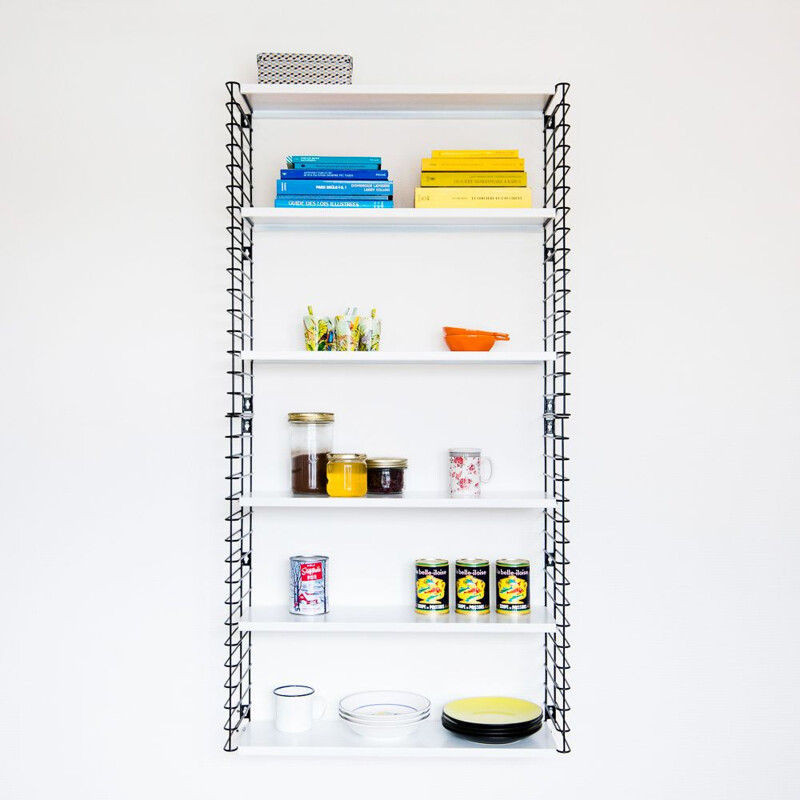 Large black and white shelf by Adrian Dekker for Tomado