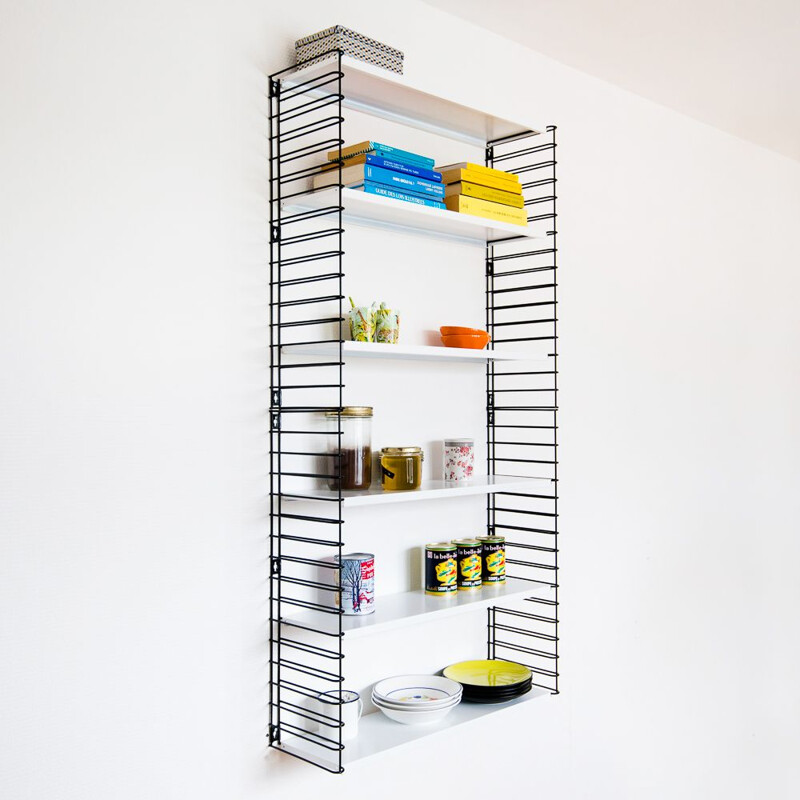 Large black and white shelf by Adrian Dekker for Tomado