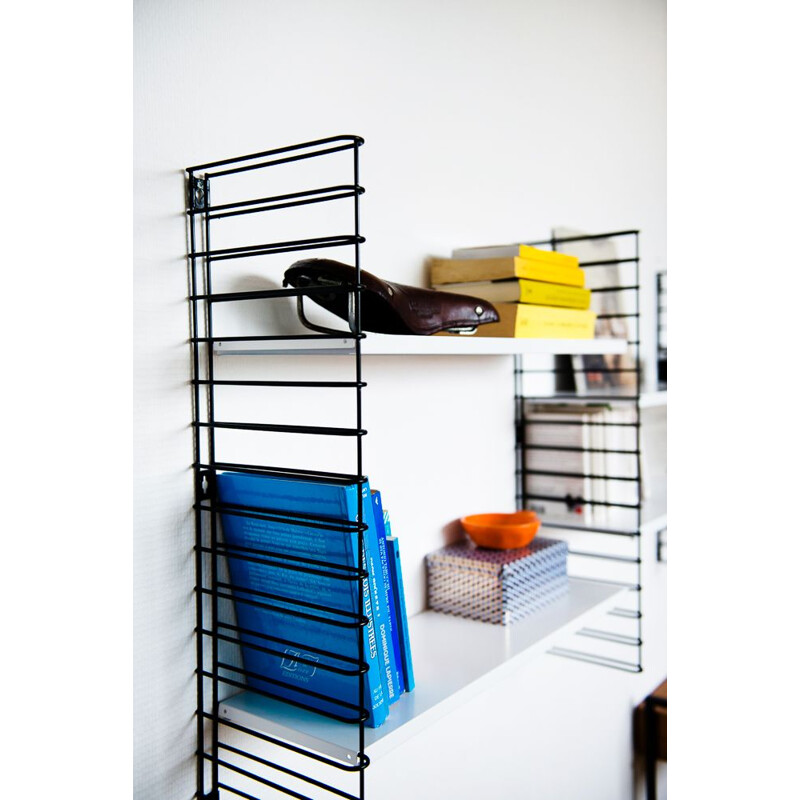 Large black and white shelf by Adrian Dekker for Tomado