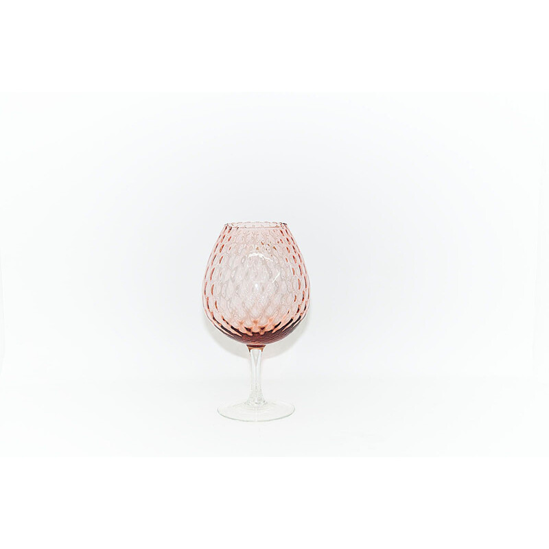 Vintage Italian vase in pink glass