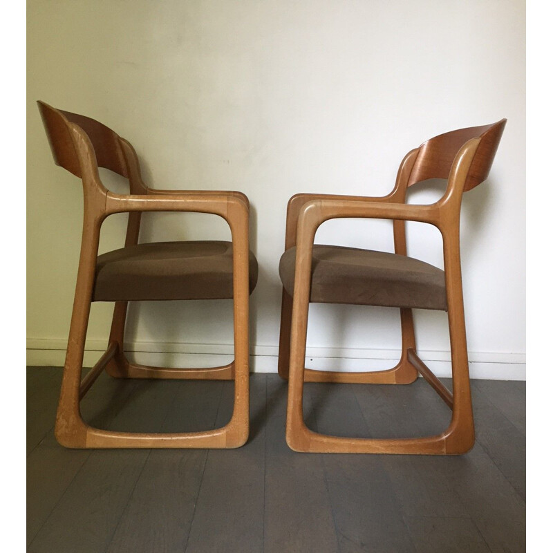 Suite de 2 fauteuils francais vintage