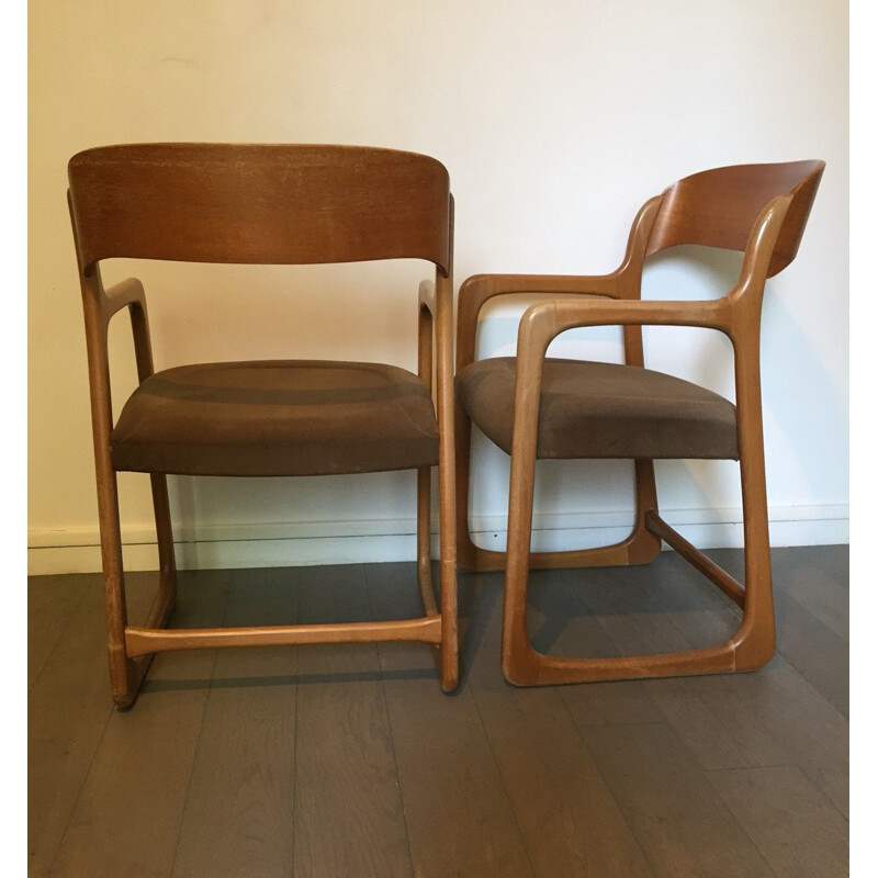 Set of 2 vintage french armchairs