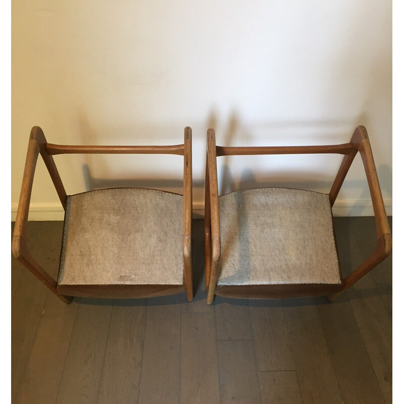 Set of 2 vintage french armchairs