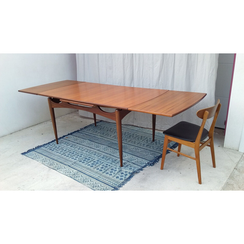 Vintage Scandinavian dining table in teak