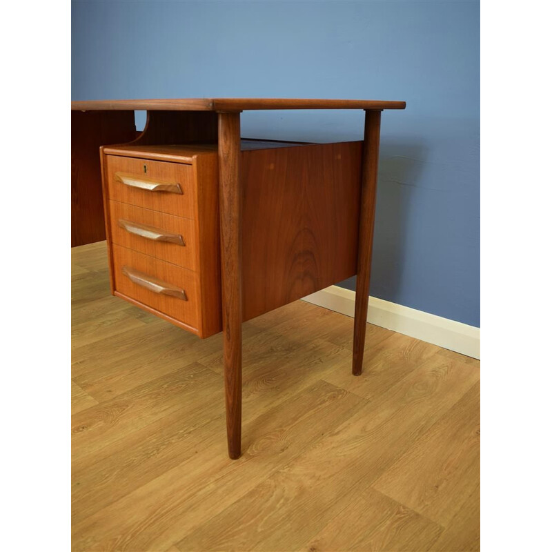 Vintage Danish writing desk in teak