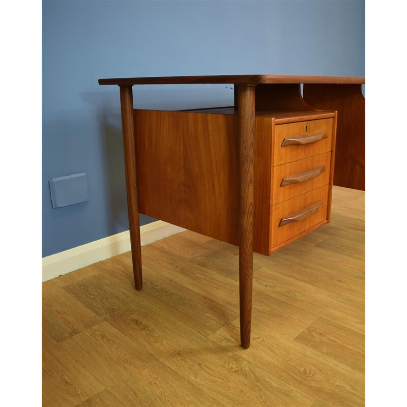 Vintage Danish writing desk in teak