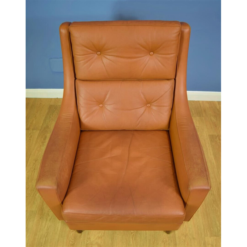 Vintage Danish armchair in leather