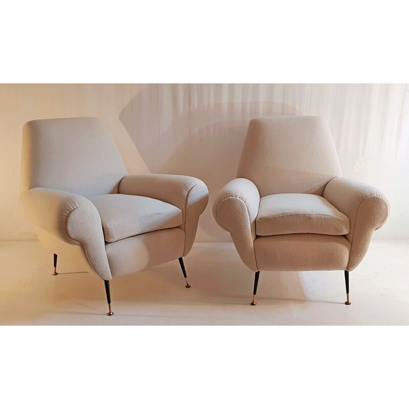 Set of 2 armchairs by Gigi Radice for Minotti