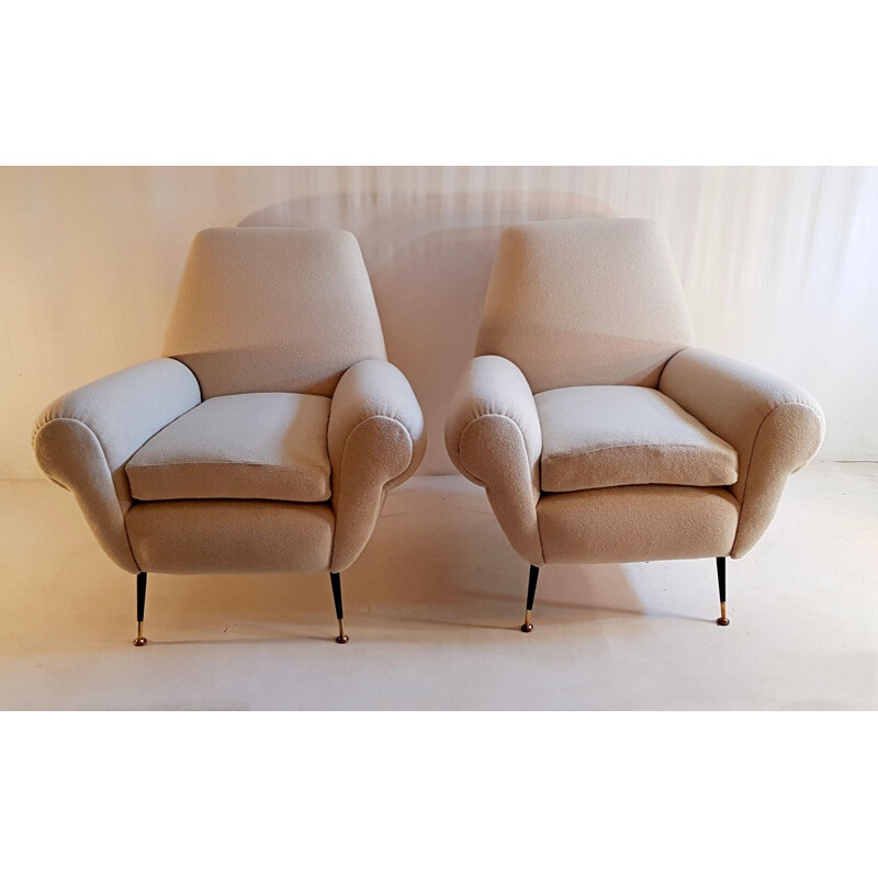 Set of 2 armchairs by Gigi Radice for Minotti