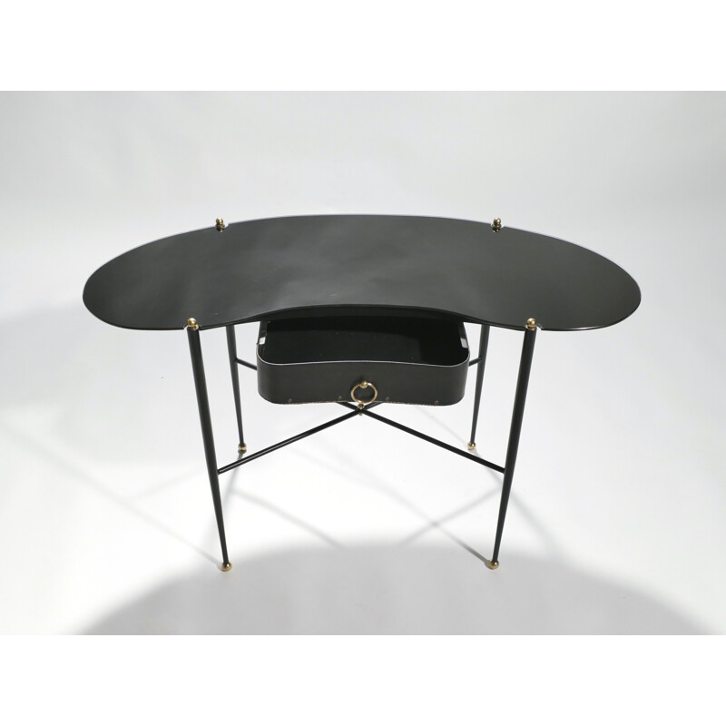 Vanity office and stool by Jacques Adnet 