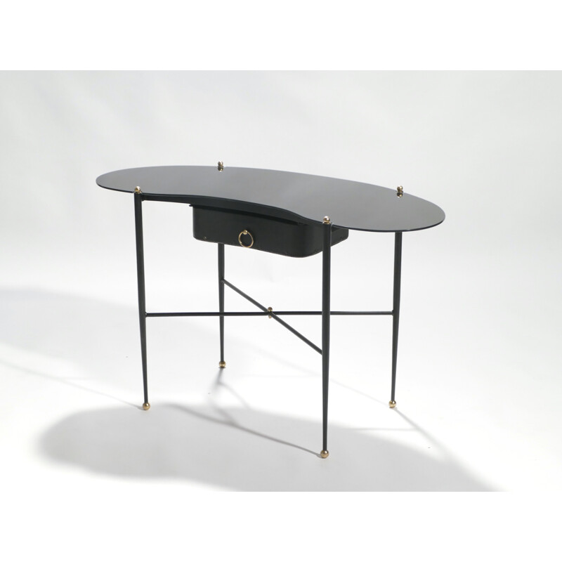 Vanity office and stool by Jacques Adnet 