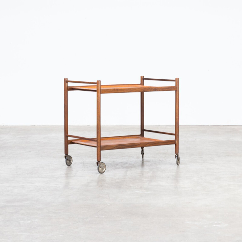 Vintage Danish serving trolley in teak