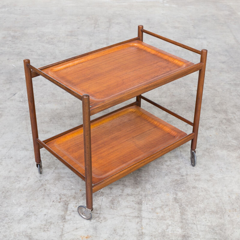 Vintage Danish serving trolley in teak