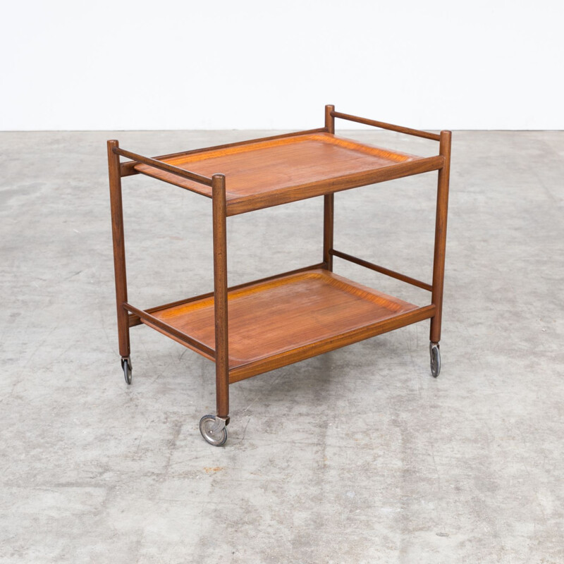 Vintage Danish serving trolley in teak