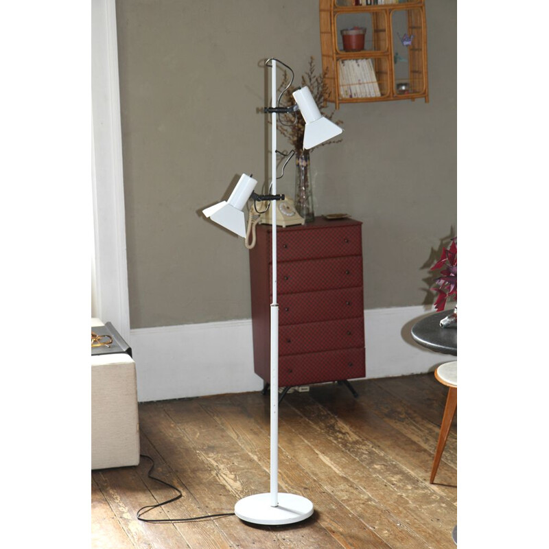 Vintage white Canadian floor lamp