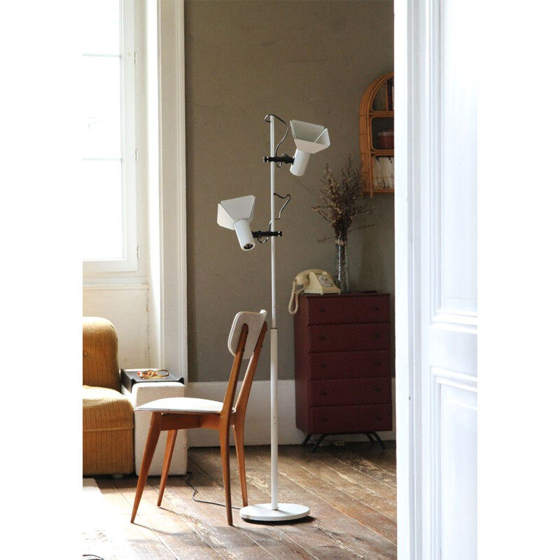 Vintage white Canadian floor lamp